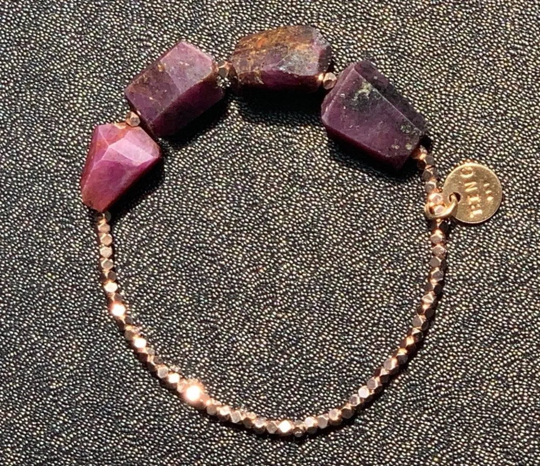 AURORA Ruby Bracelet 46-72 Carats Bohemian Modern Natural Gems