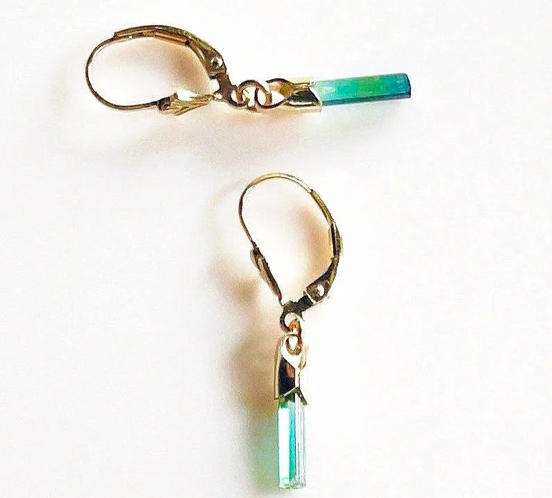 GROVE Earrings on Alison Krauss in NYT Indicolite Tourmaline 14K Gold