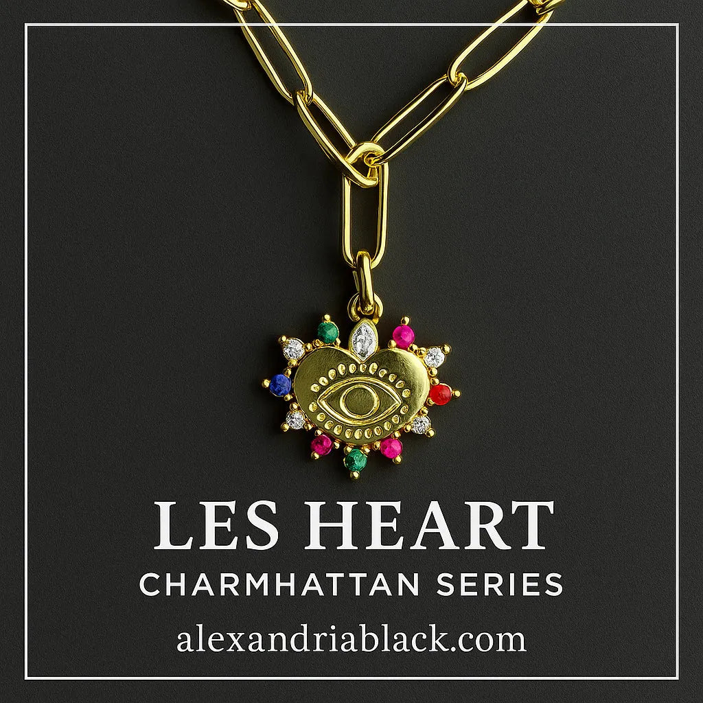 LES Heart Charm Necklace
