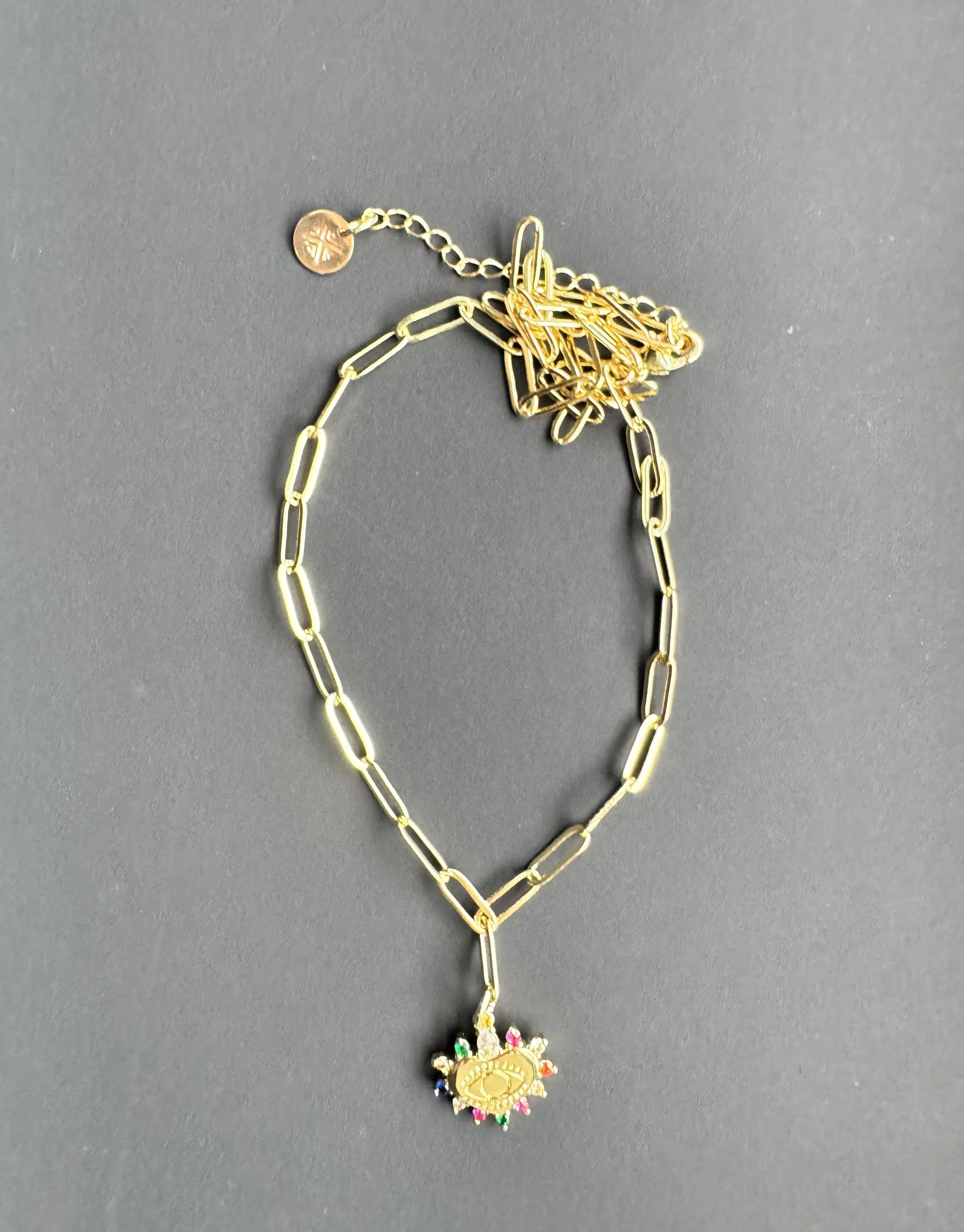 LES Heart Charm Necklace