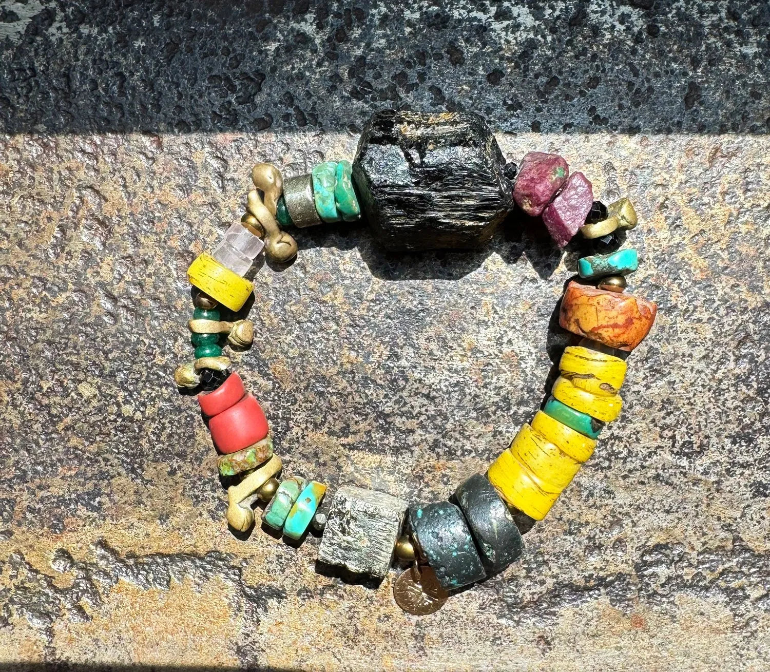 SADE Beaded Bracelet Fine Gems Crystal Metals Bohemian Cottage Core