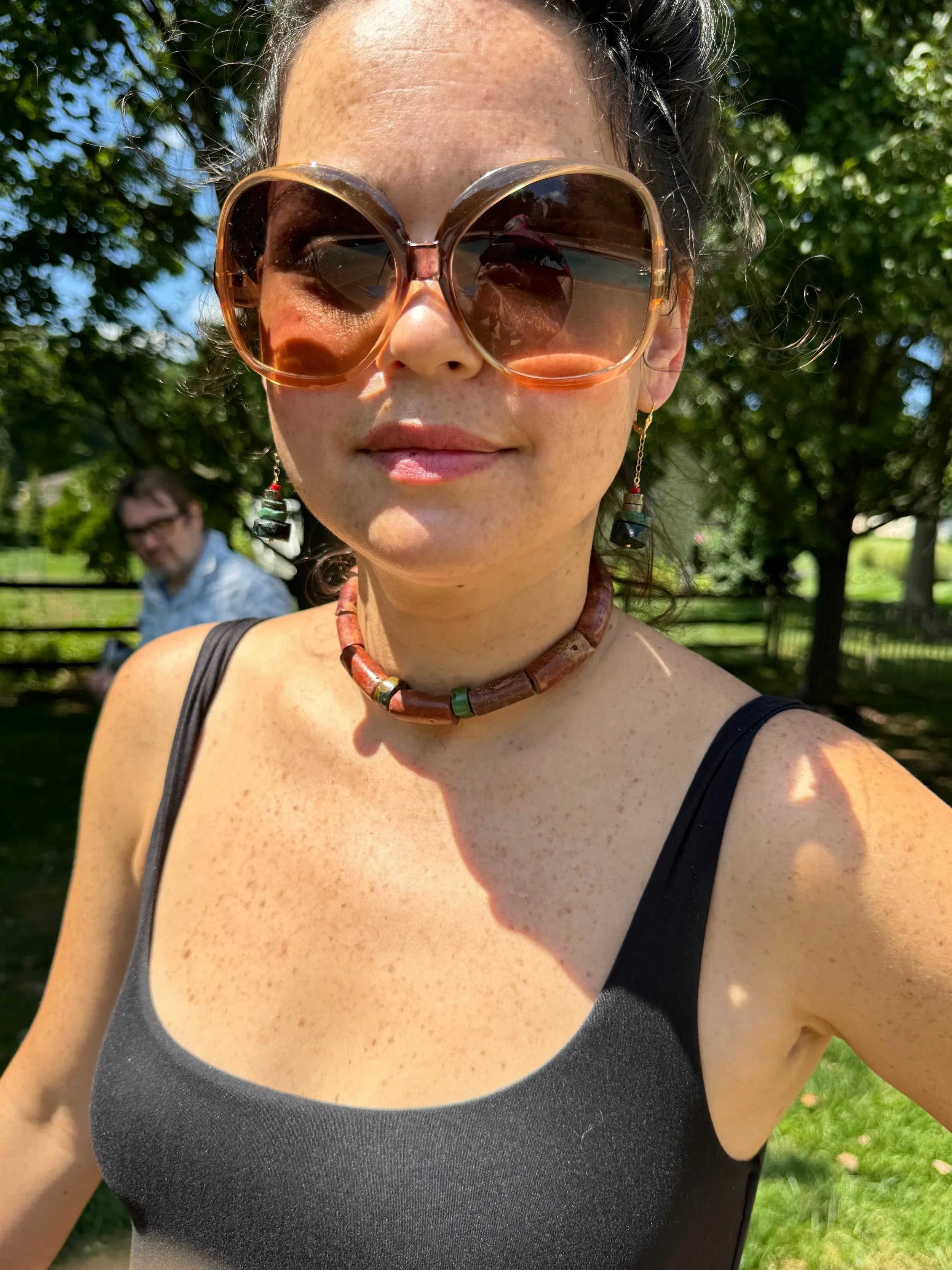 SIMONE Collar Necklace Bauxite Antique & Contemporary Turquoise