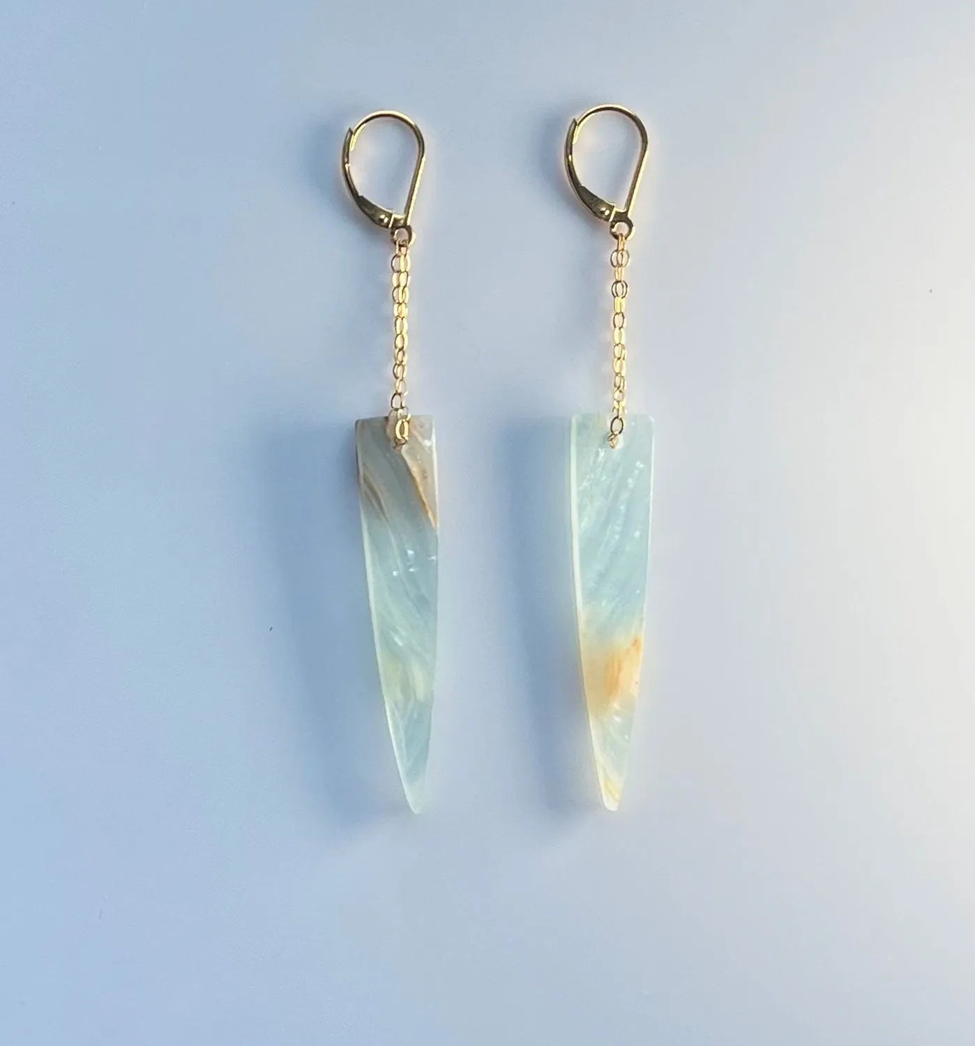 TYLER'S COUSIN Earrings Lemurian Crystals Natural Raw Inclusions