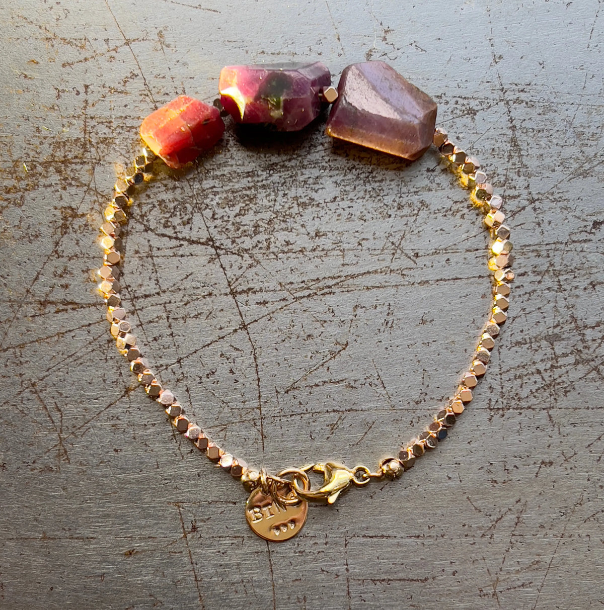 AURORA Ruby Bracelet 46-72 Carats Bohemian Modern Natural Gems