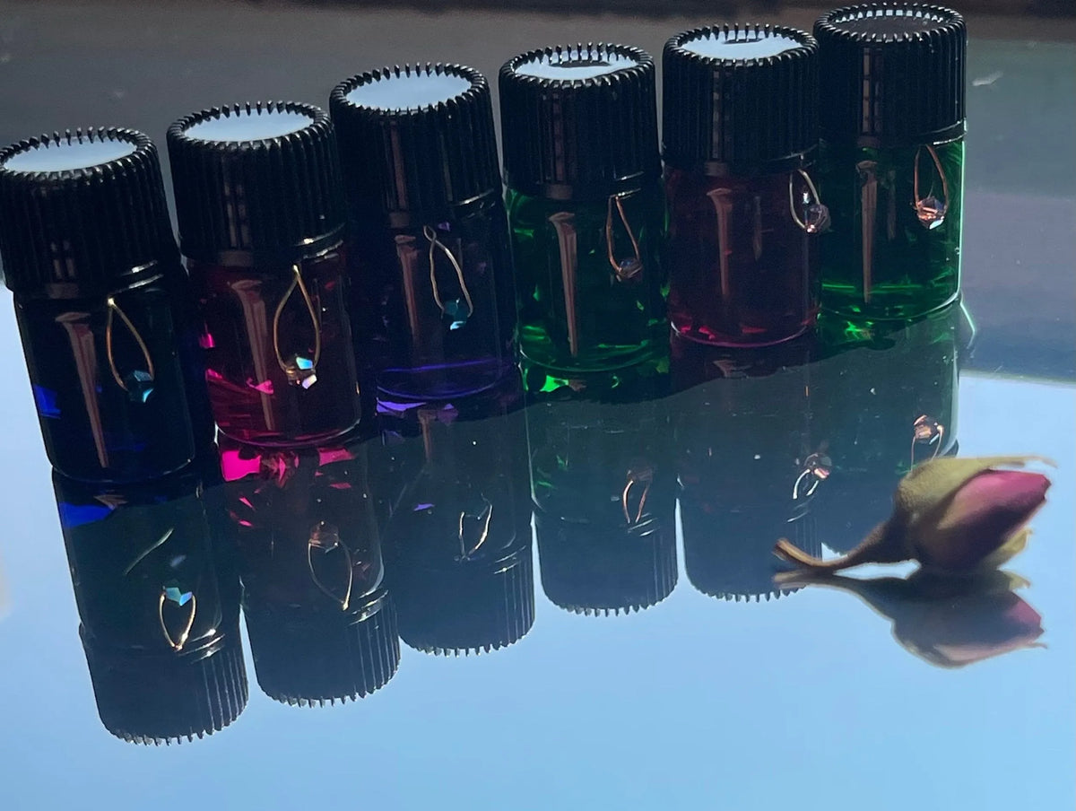 Alexandria Black BODY OIL Aromatherapy Elixir Organic Argan Oil Dried Flowers Sensual Blend