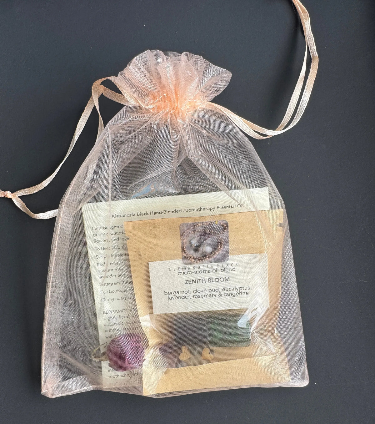 Alexandria Black BODY OIL Aromatherapy Elixir Organic Argan Oil Dried Flowers Sensual Blend