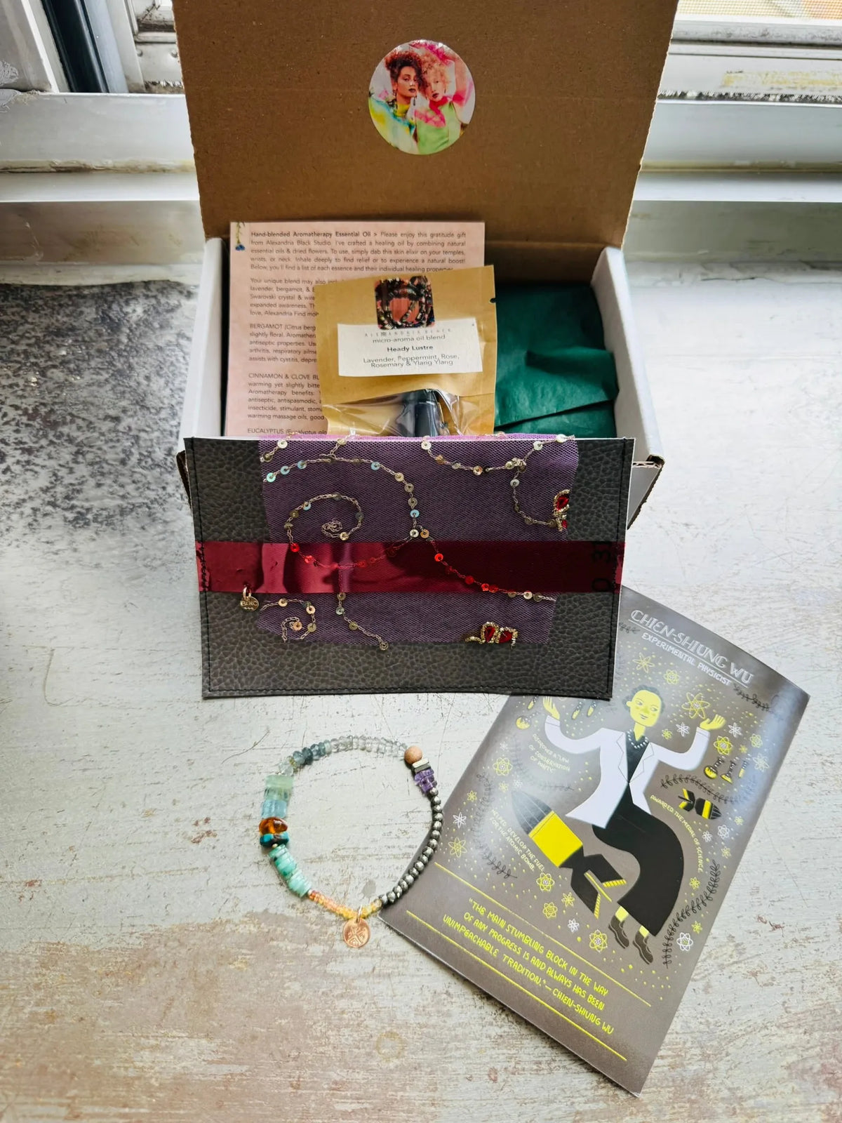 BAE Beaded Bracelet Genderless Healing Crystals Primitive Tribal Design