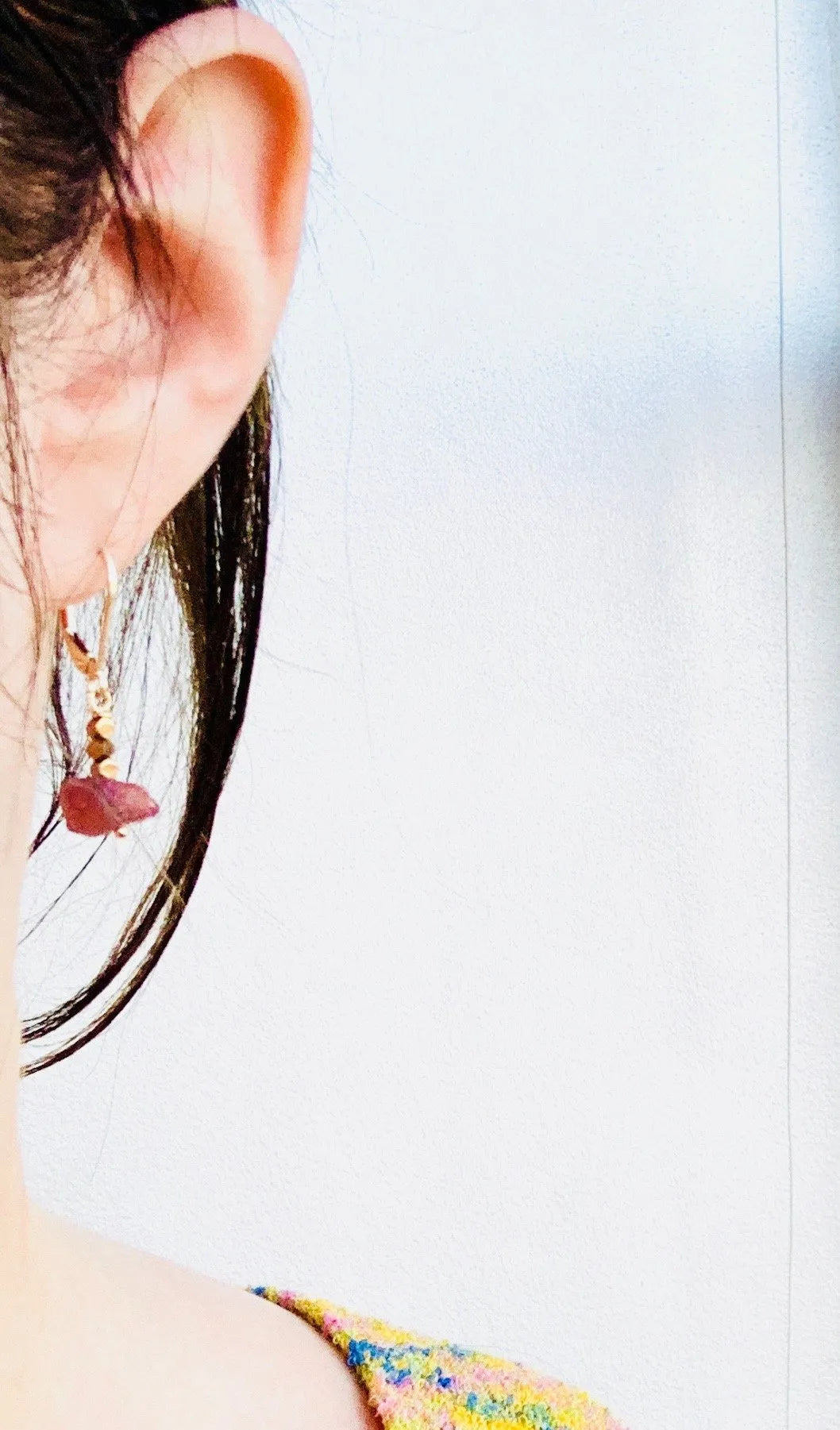 BAMBI Tourmaline Hematite Earrings Raw Crystal Magical Healing