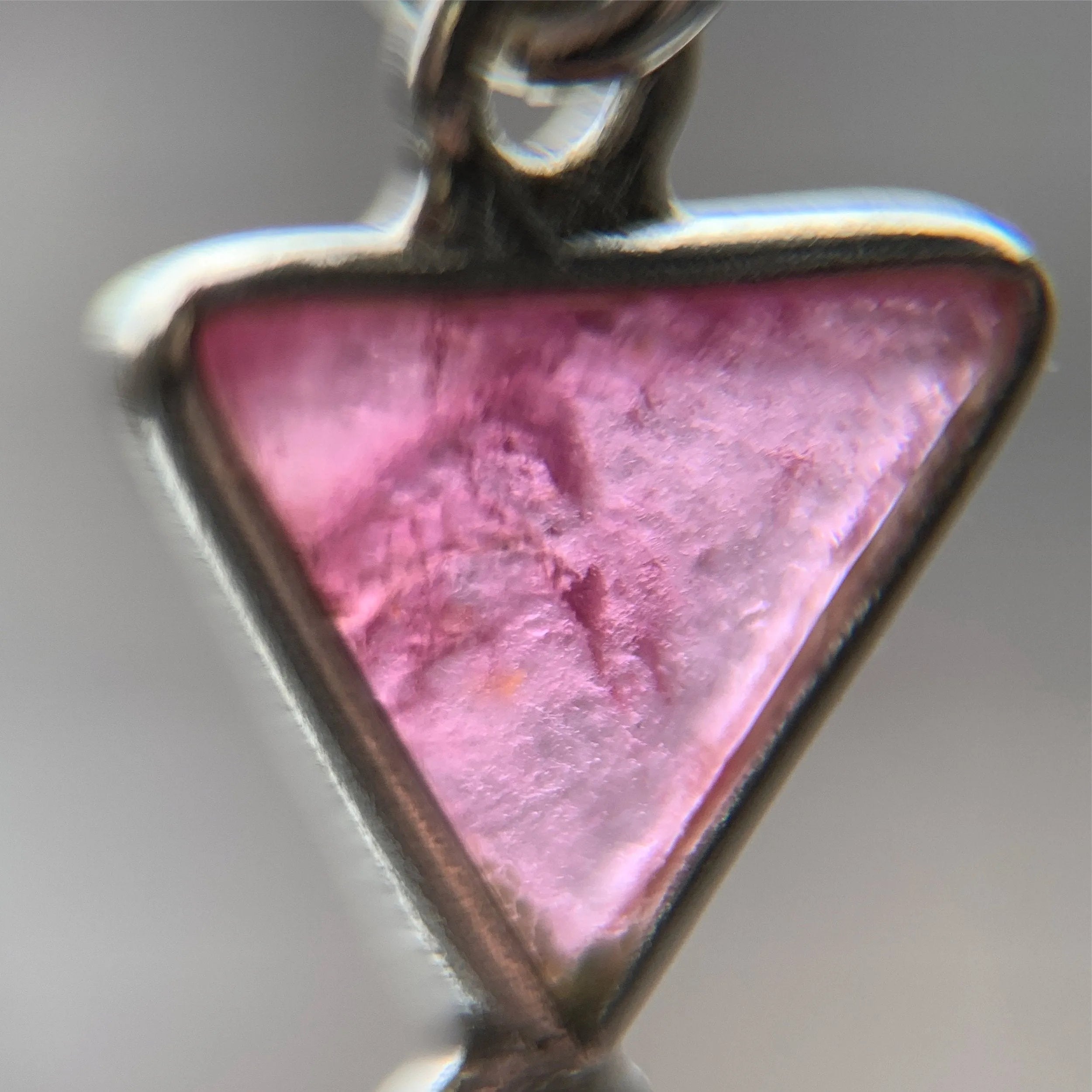 BEATRIX Earrings Tourmaline Triangle Charms Healing Crystals Boho