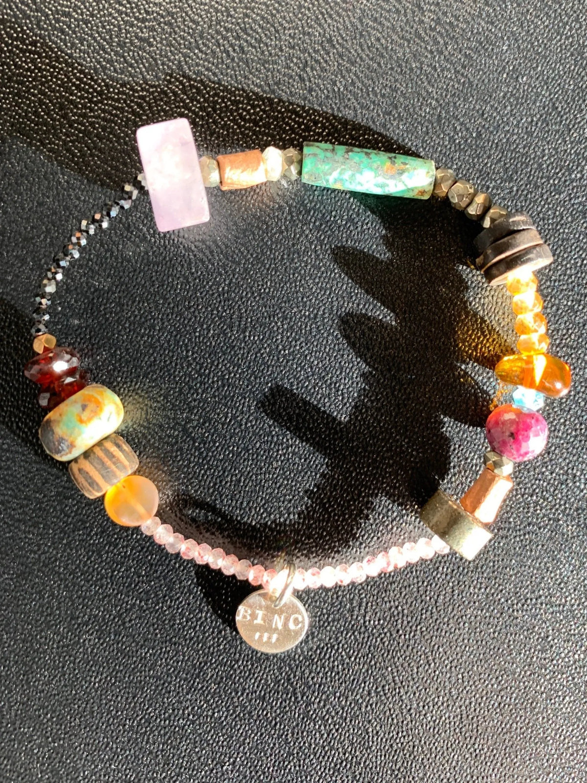 BEA Bracelet Amethyst Rose Quartz Self Love Healing Crystals Gems