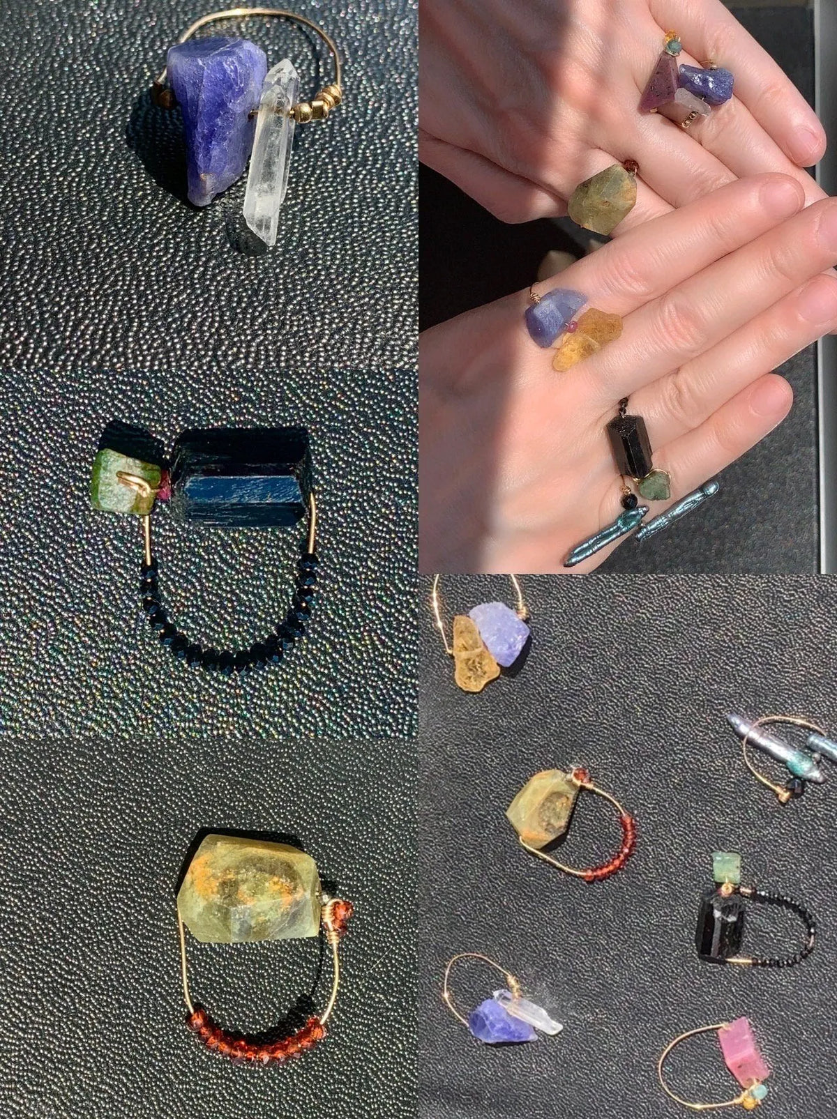 BIRMINGHAM Ruby Fidget Ring Citrine Aqua Boho Gemmy Collection