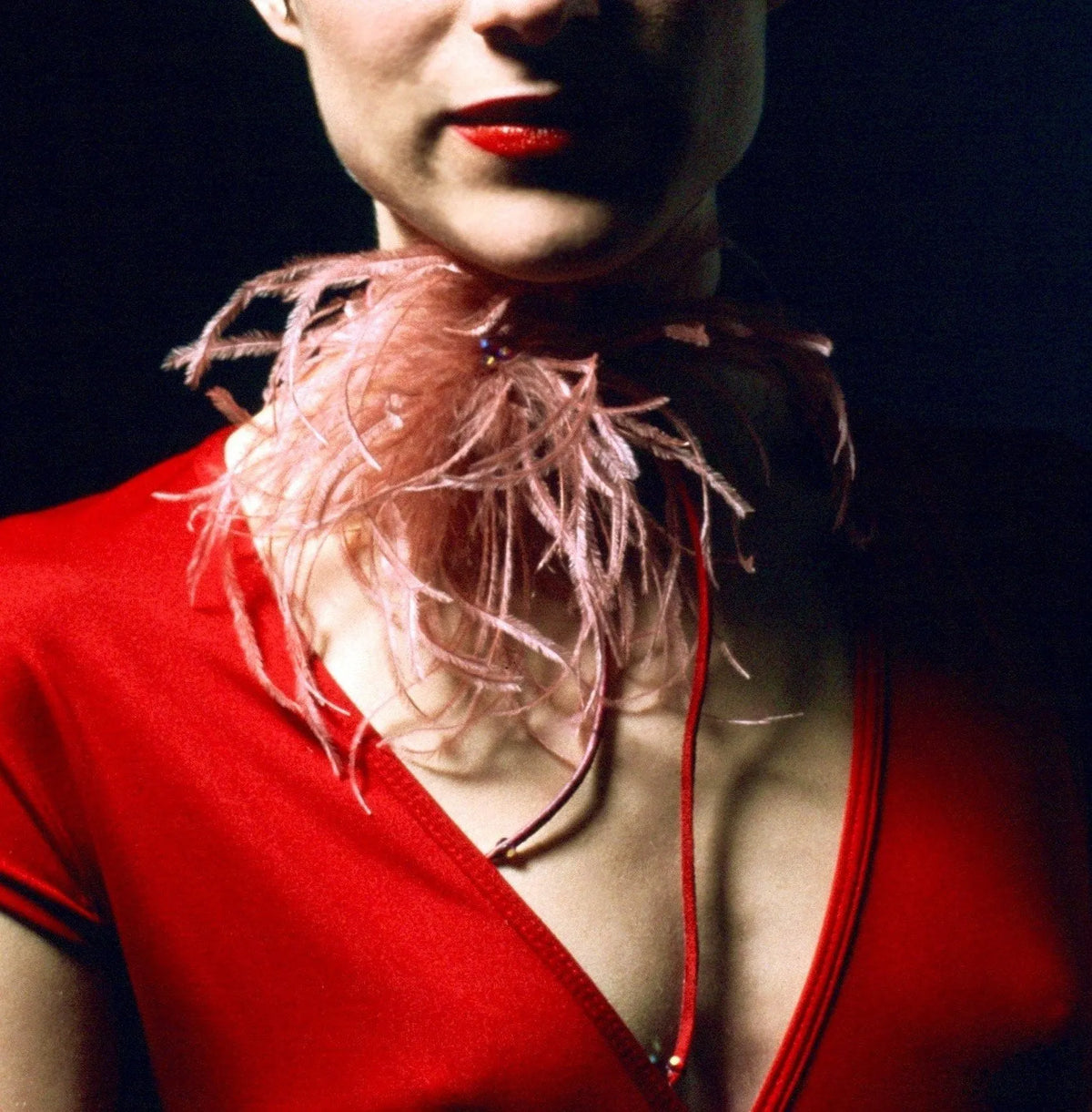 BLAIR Ostrich Fluff Choker Hairband Wristlet Multi-Functioning