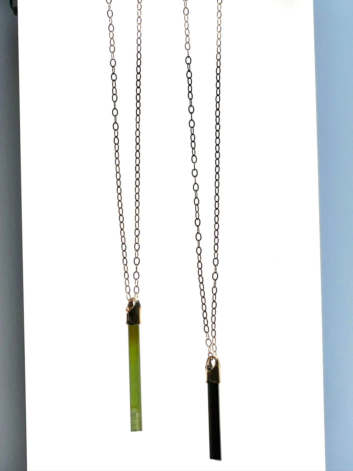 BRAMBLE Necklace Tourmaline Pendant Gold Chain Silver Beach Luxe