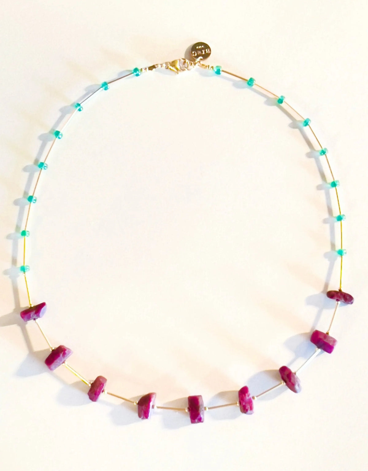 CHRYSSA Ruby Emerald Necklace Inspo Ancient Greco-Roman Jewelry