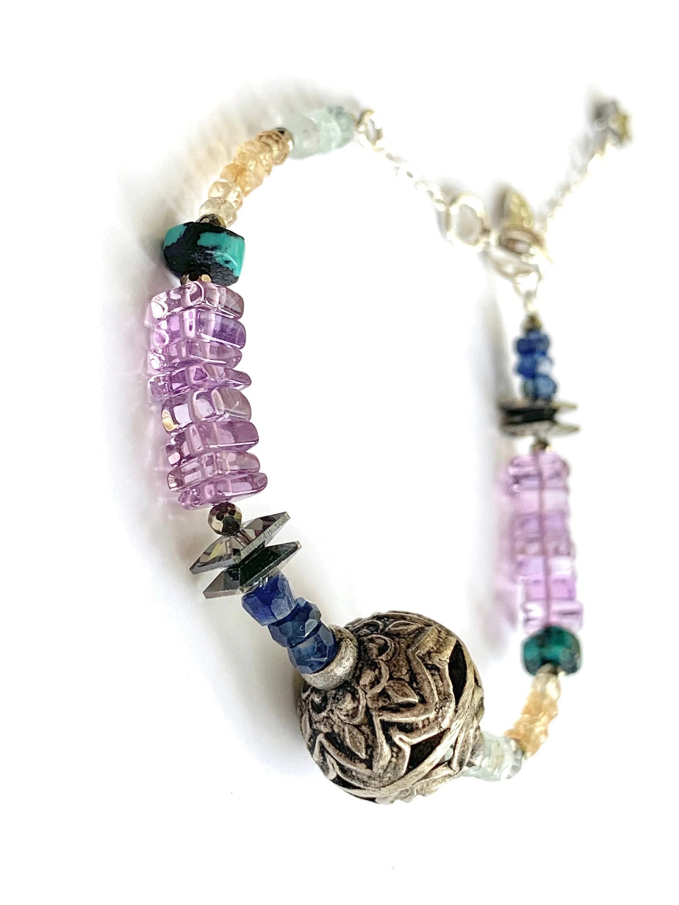 COMMUNICATION (I express) Bracelet Bohemian Style Crystal Gems