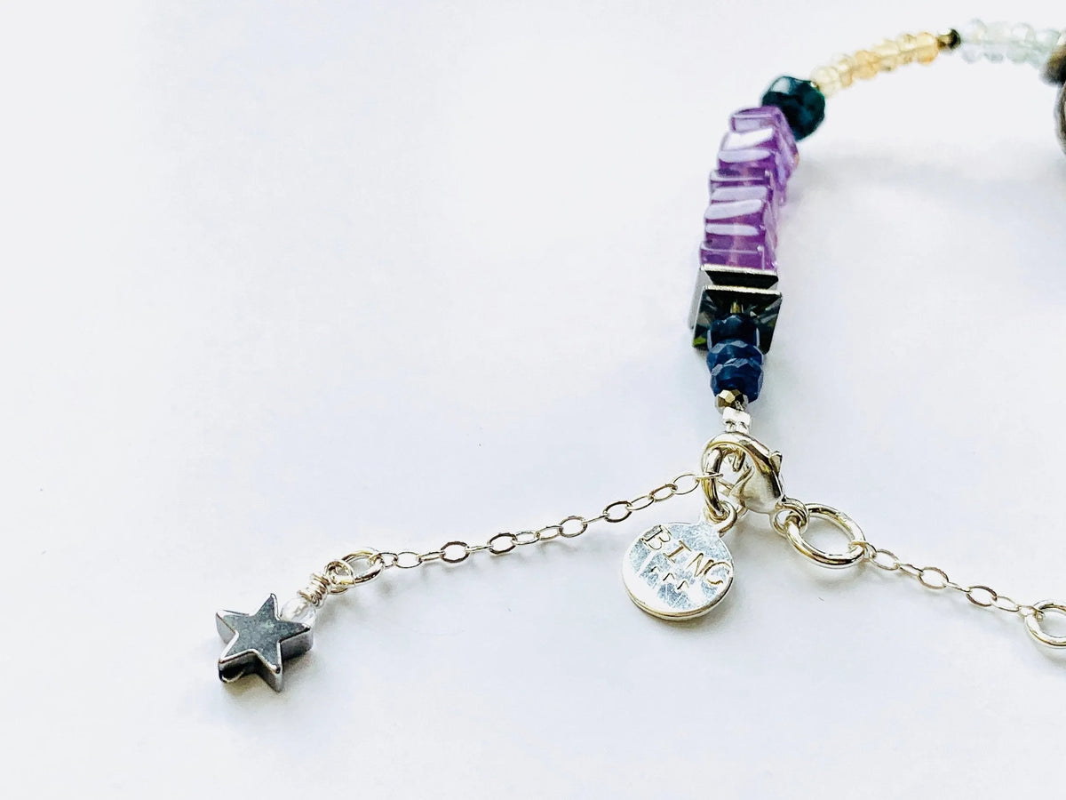 COMMUNICATION (I express) Bracelet Bohemian Style Crystal Gems