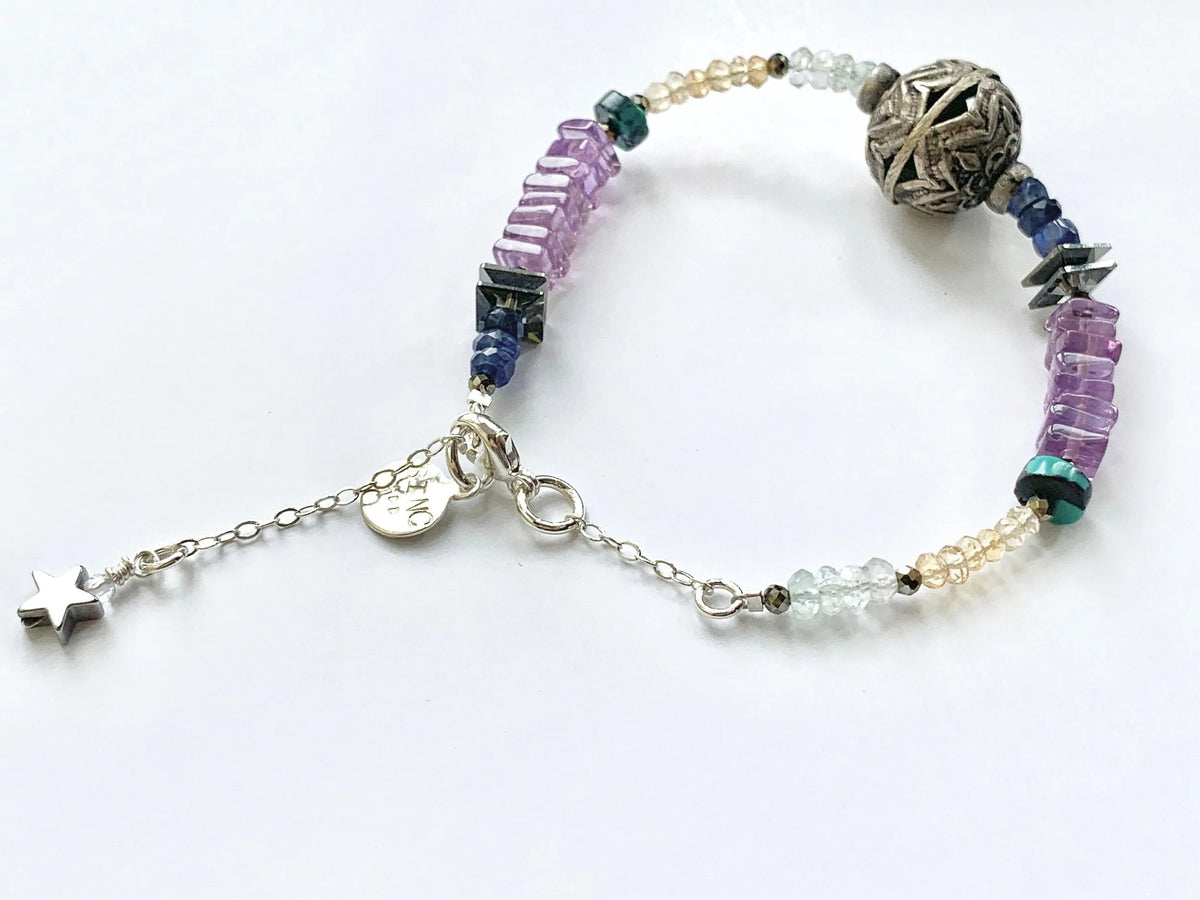 COMMUNICATION (I express) Bracelet Bohemian Style Crystal Gems