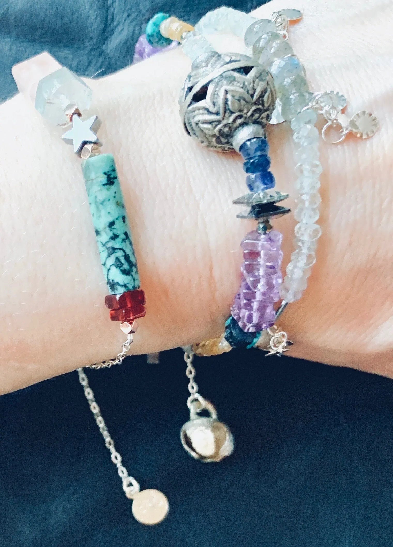 COMMUNICATION (I express) Bracelet Bohemian Style Crystal Gems