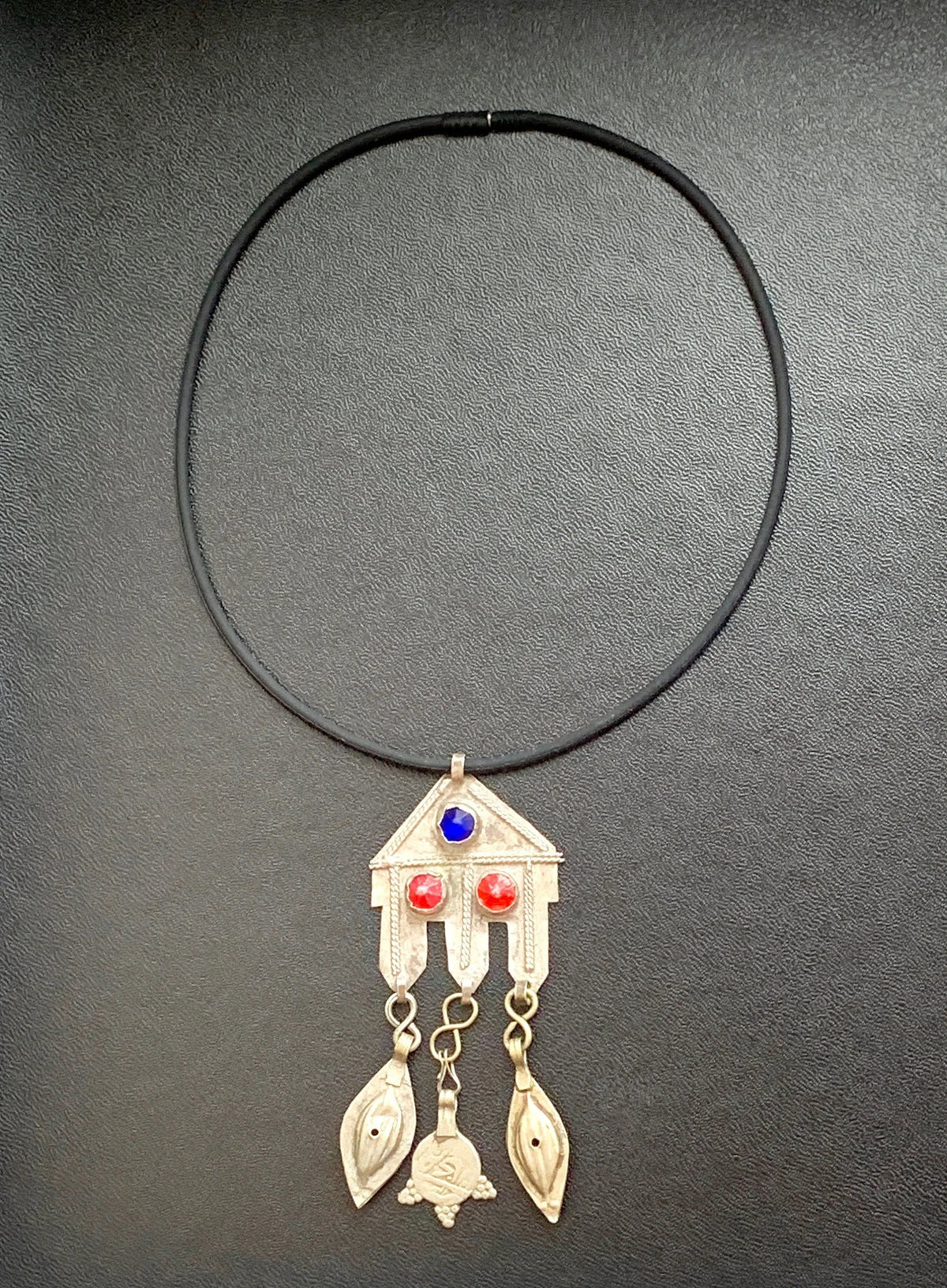 CURTIS Tribal Necklace Rare Antique Pendant Unique Charm Tassels