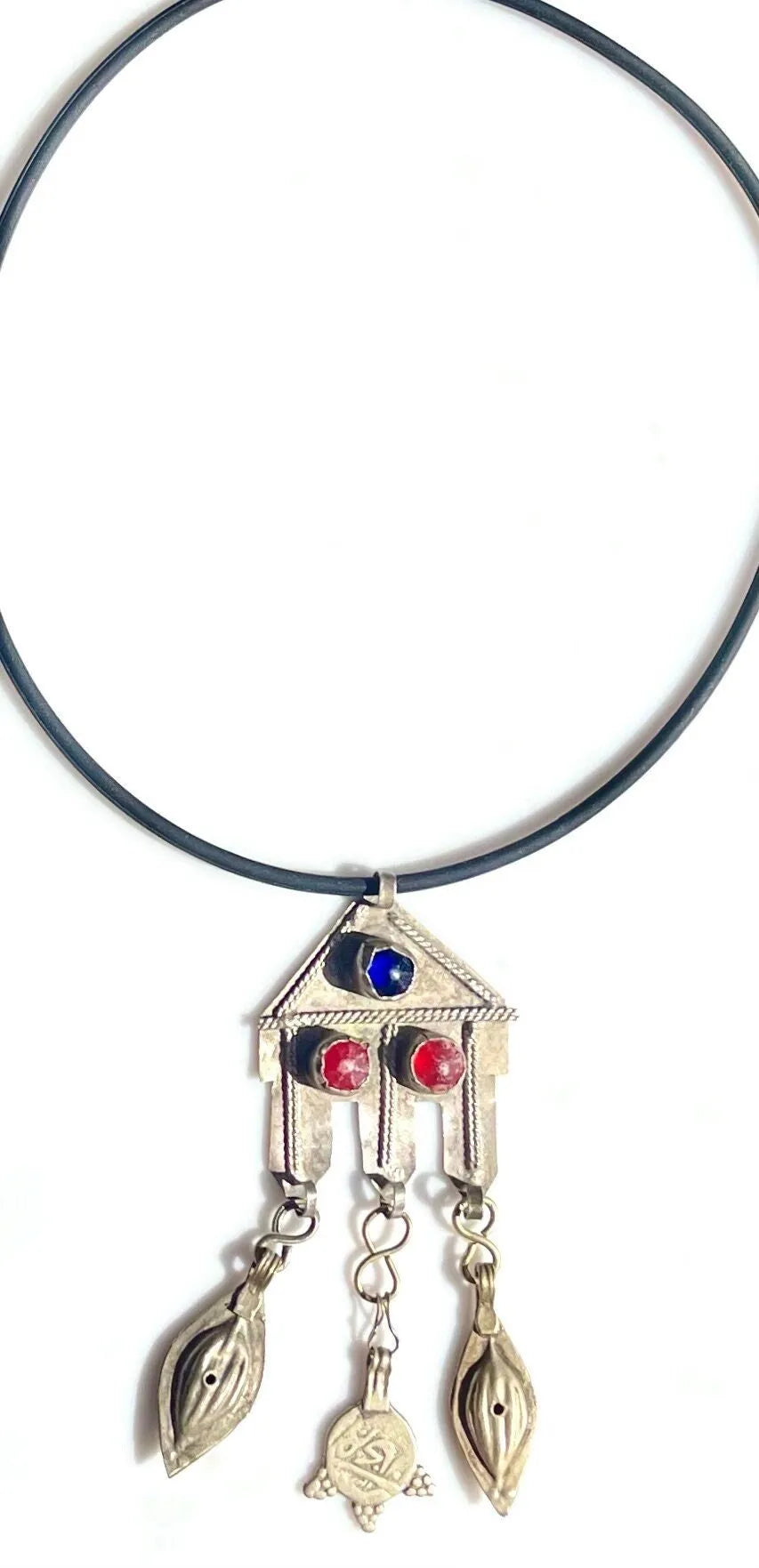 CURTIS Tribal Necklace Rare Antique Pendant Unique Charm Tassels