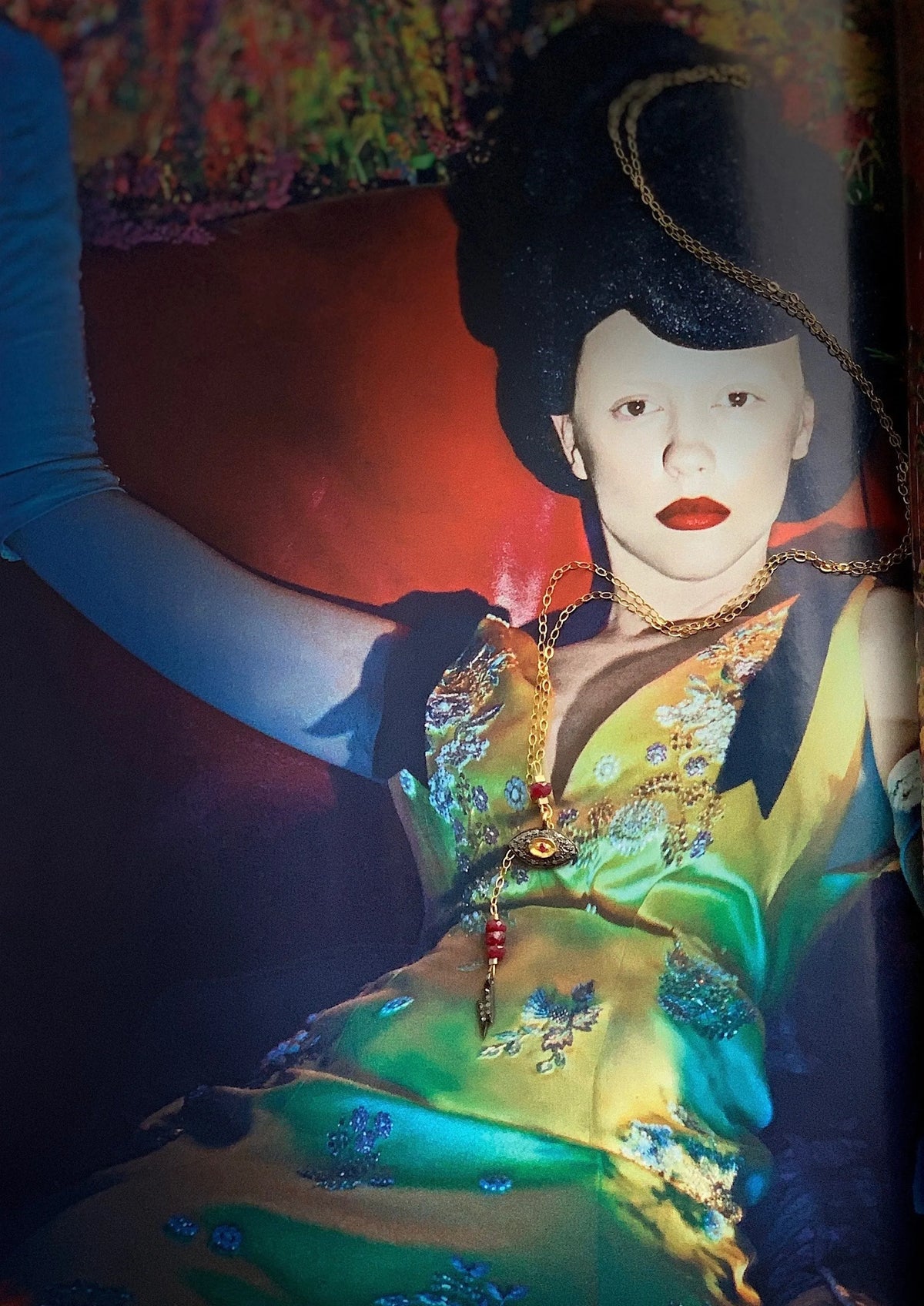 DAHLIA Necklace Diamond Encrusted Evil Eye Lightning Bolt Charms