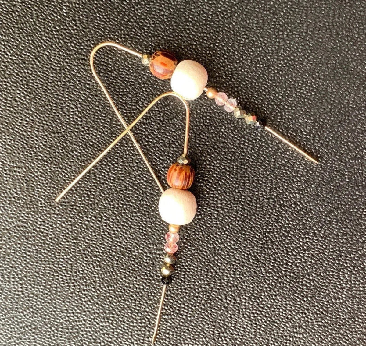 DAPHNE Earrings Modern Crystal Gems Precious Metal Handcrafted NYC