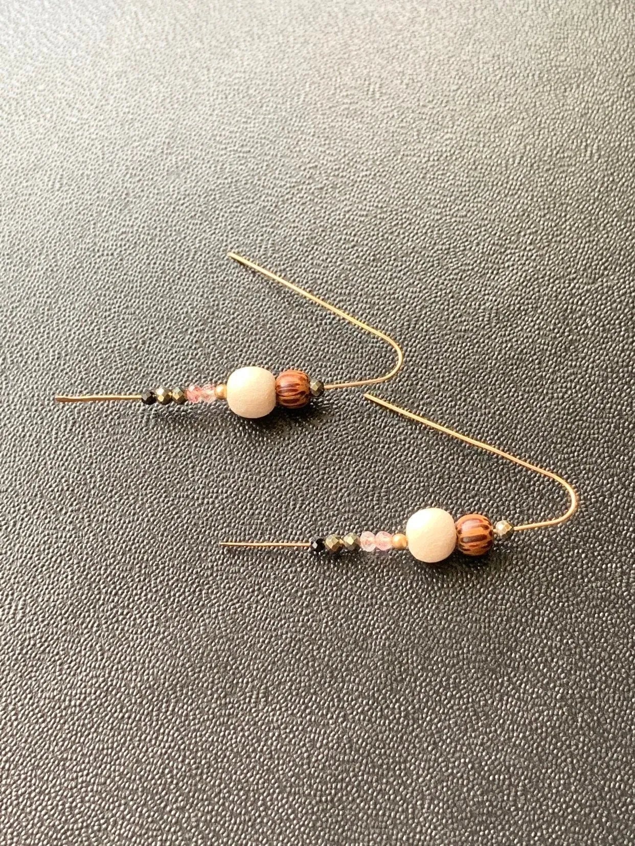DAPHNE Earrings Modern Crystal Gems Precious Metal Handcrafted NYC