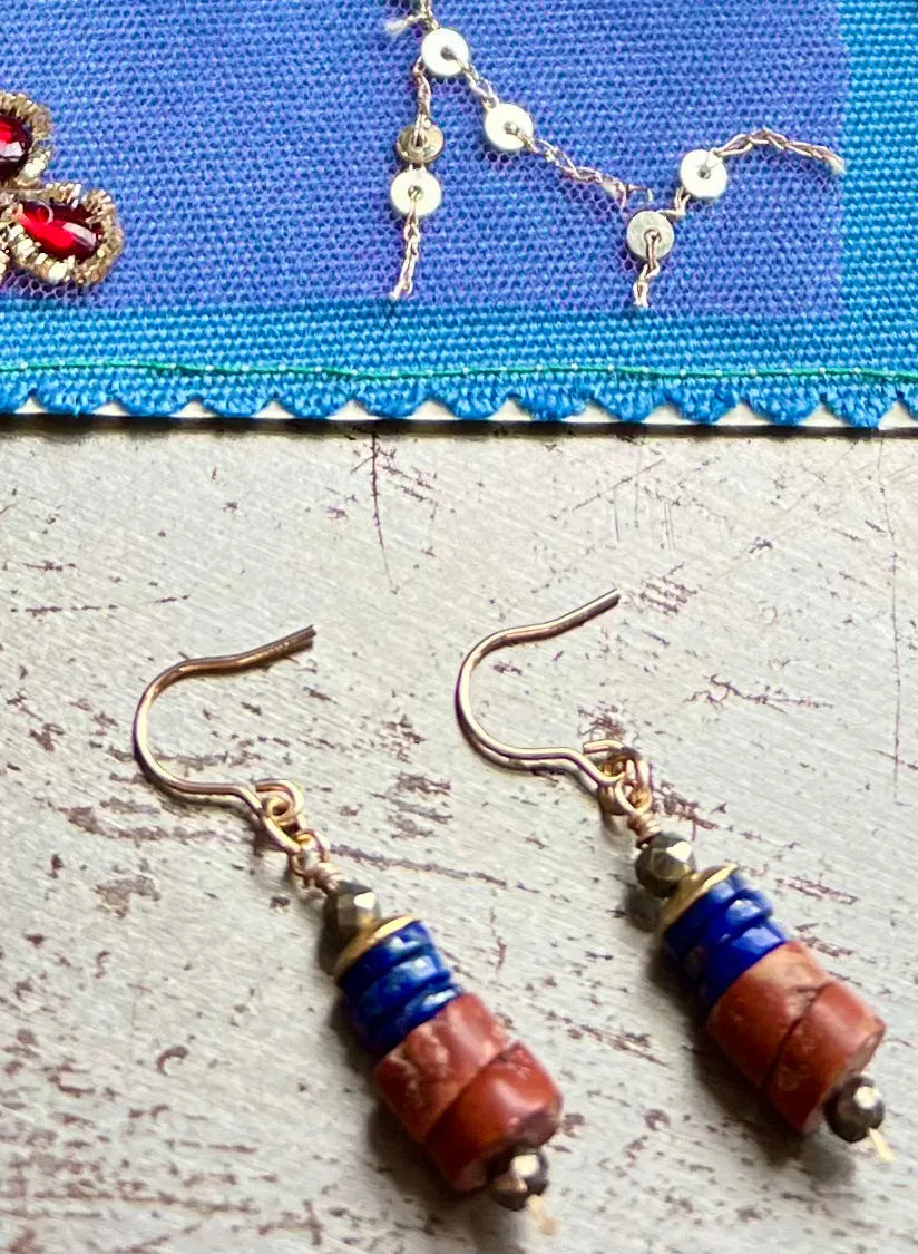 DAYTON Earrings worn by Alison Krauss on Stephen Colbert Lapis Lazuli
