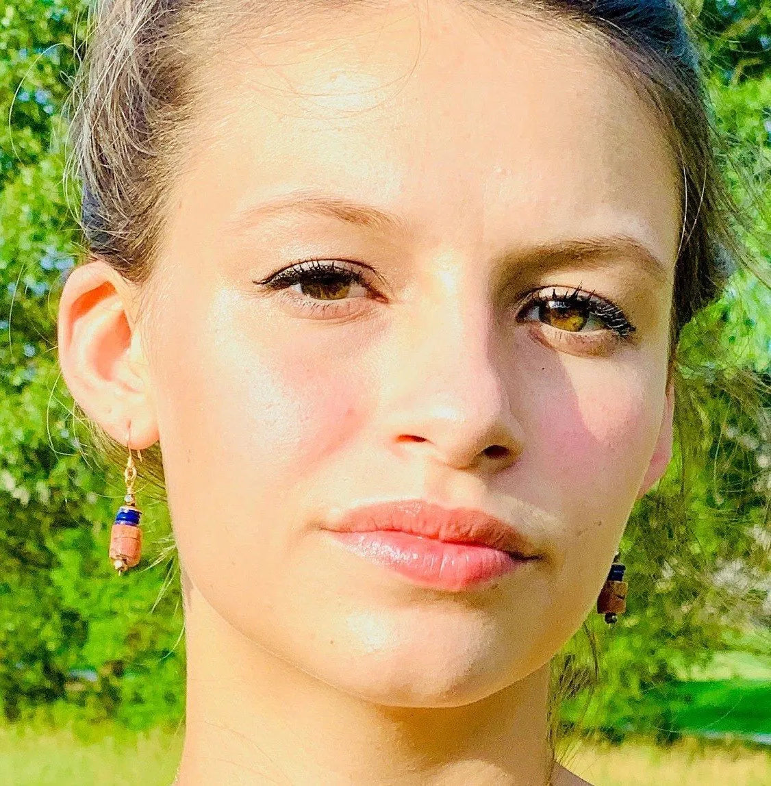 DAYTON Earrings worn by Alison Krauss on Stephen Colbert Lapis Lazuli