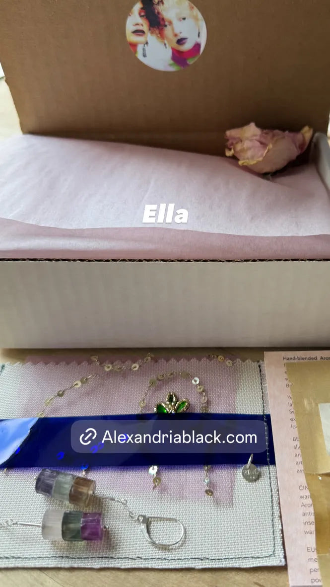 ELLA Faceted Fluorite Rainbow Yielding Jeweled Earrings