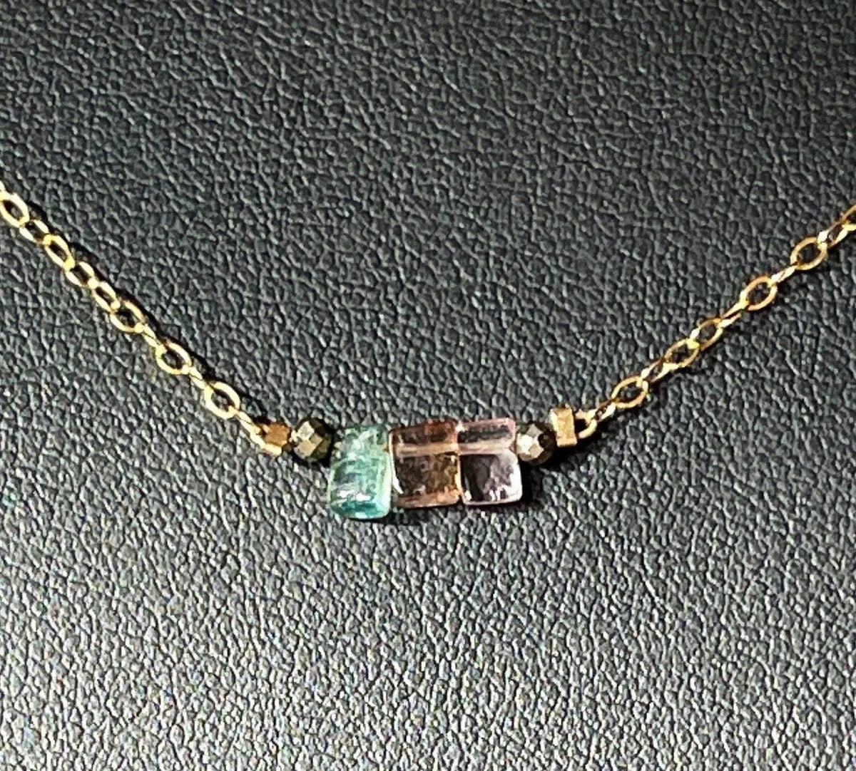 ELOISE Necklace Tourmaline Crystal Stained-Glass Bridgerton Vibes