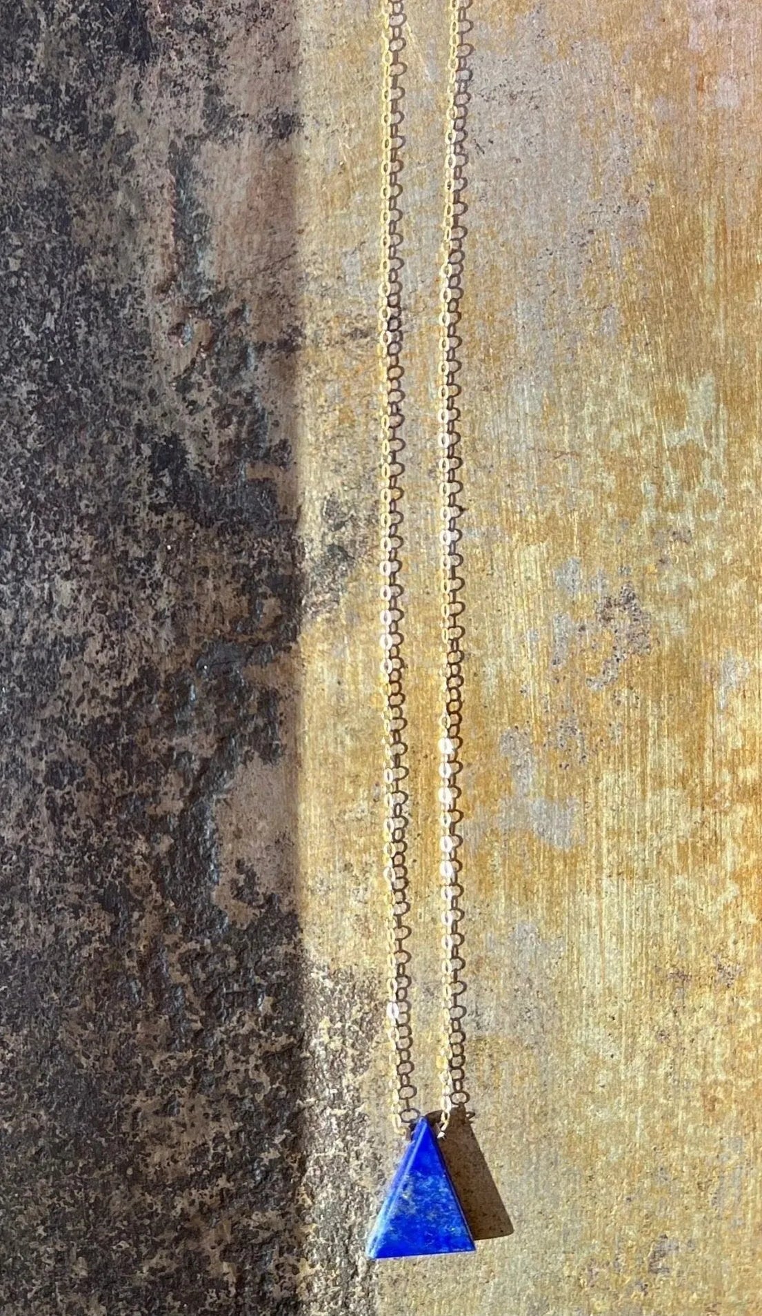 EMMA Lapis Pendant Necklace Gold or Silver Chain Love Resort Vibes