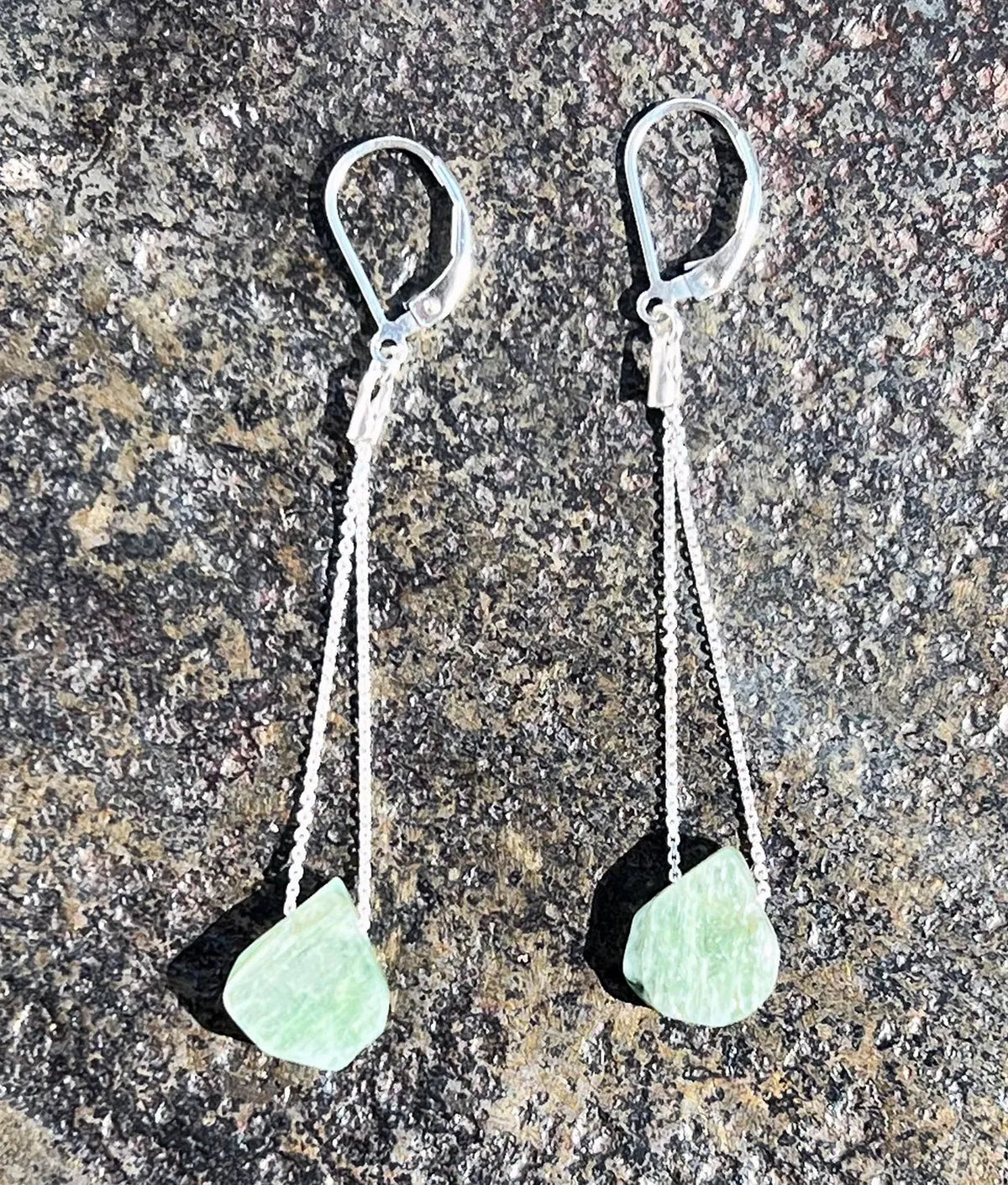 ENID Earrings Rare Green Kyanite Or Deeply Complex Rutilated Quartz