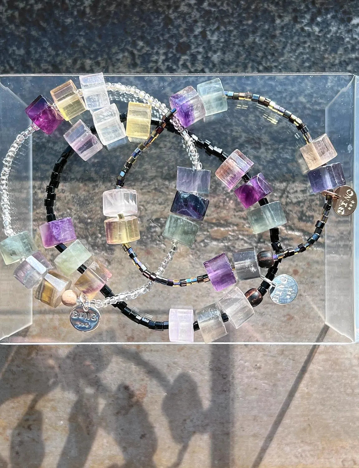 ERIN Fluorite Rainbow Yielding Jeweled Bracelet