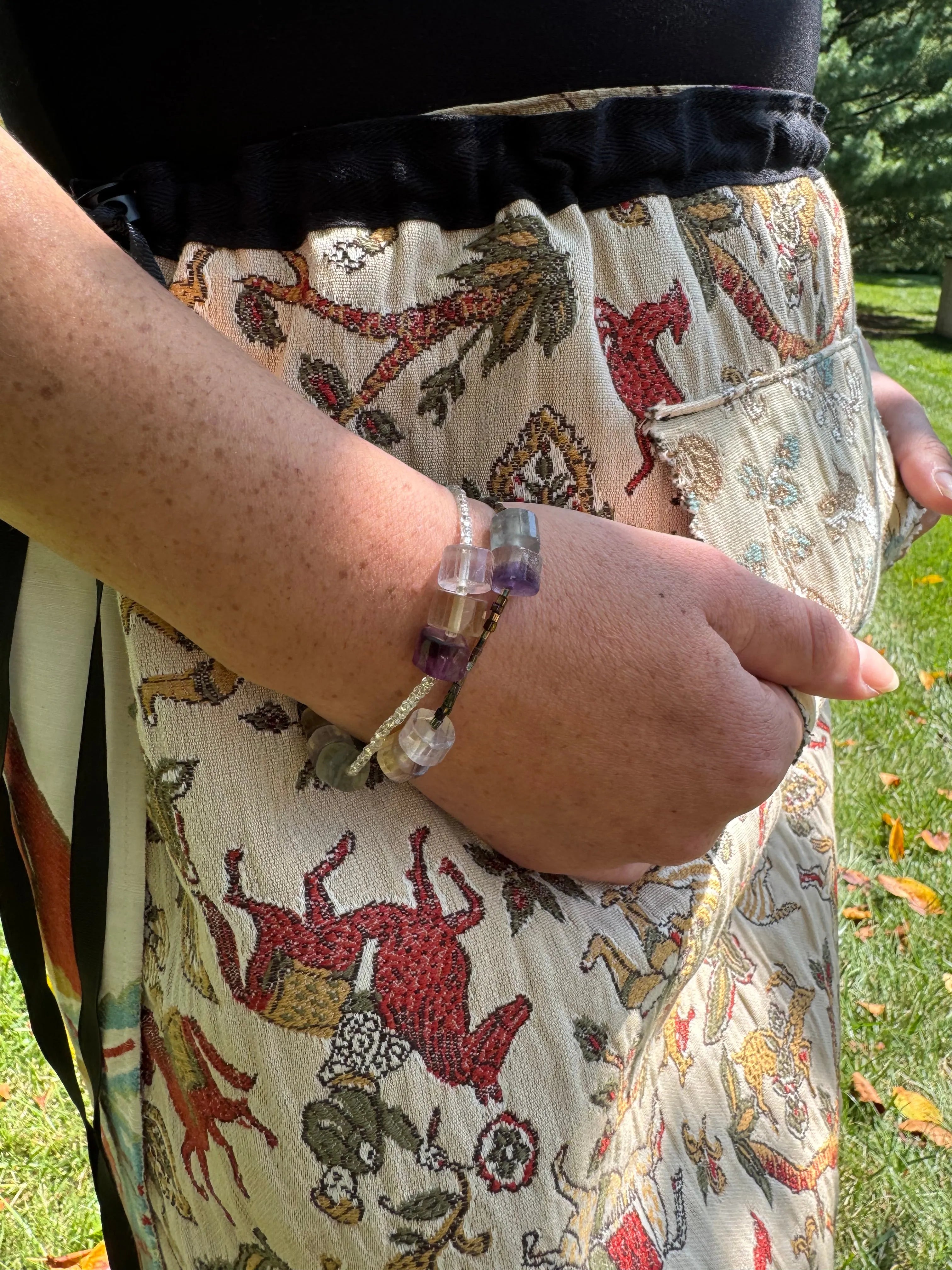 ERIN Fluorite Rainbow Yielding Jeweled Bracelet