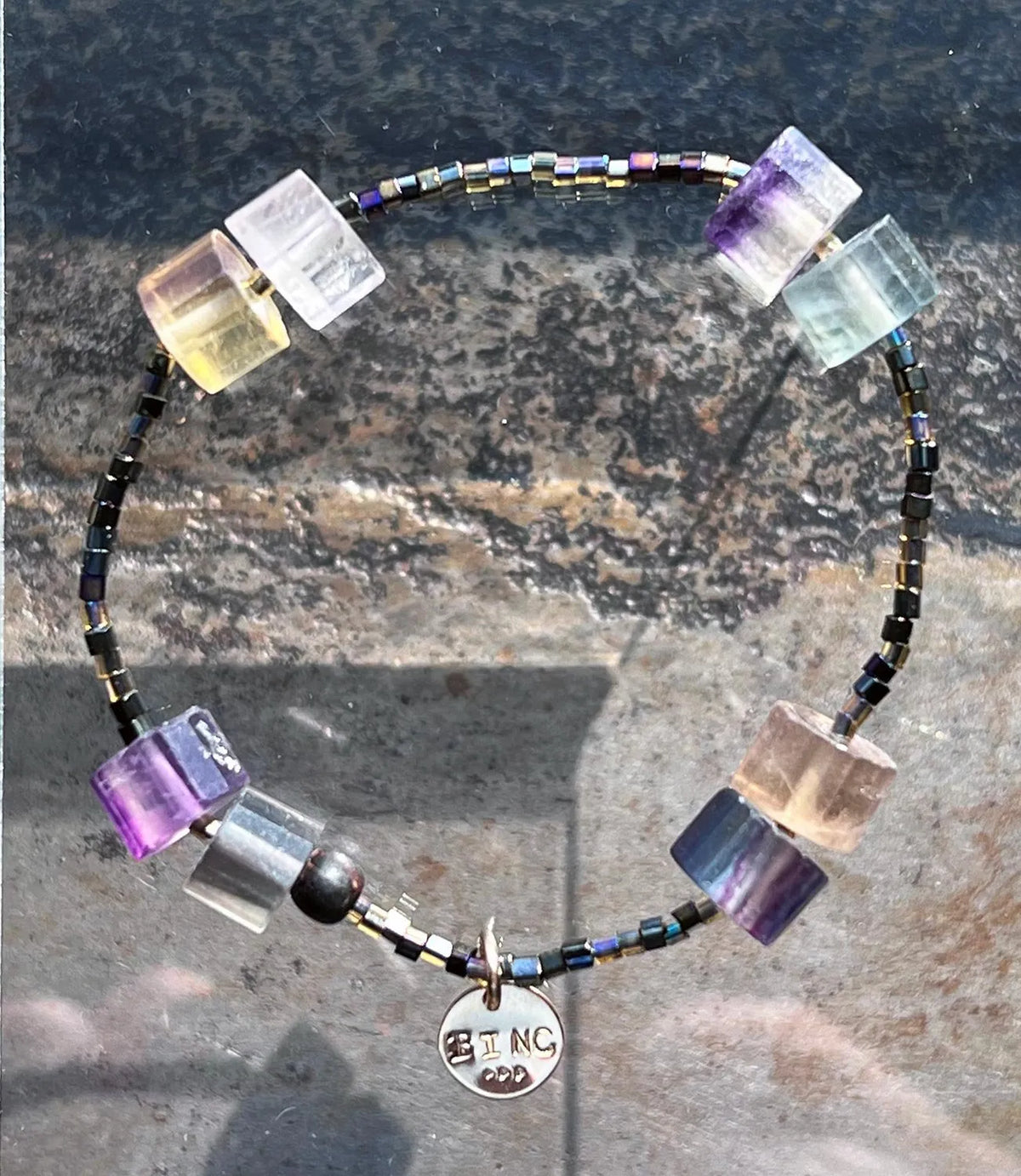 ERIN Fluorite Rainbow Yielding Jeweled Bracelet