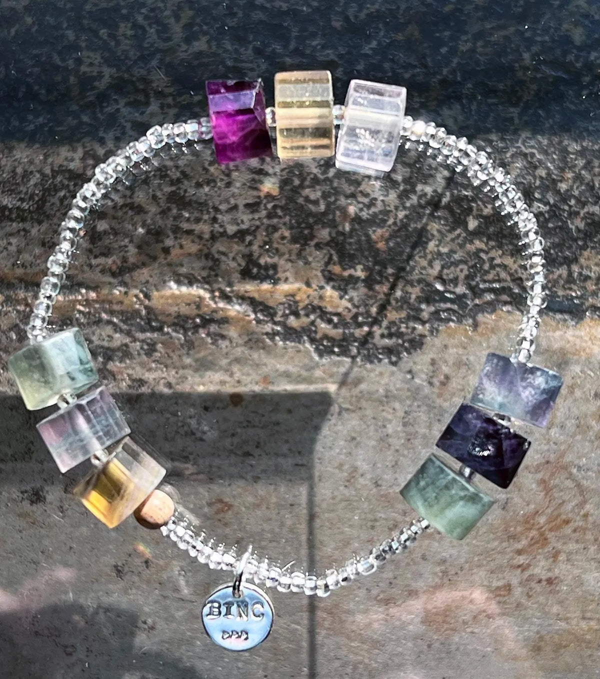 ERIN Fluorite Rainbow Yielding Jeweled Bracelet