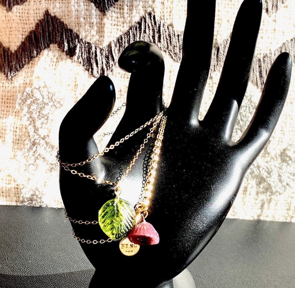 FRUIT HOOPS Necklace Bracelet Repurposed 1940-70's Glass Charms