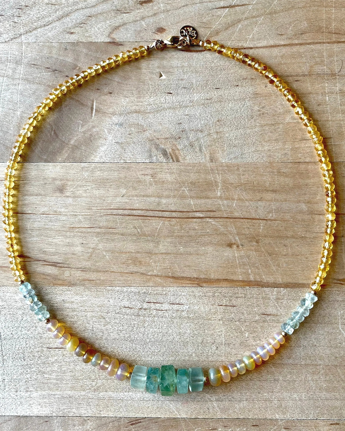 GIGI Necklace Opal Aquamarine Gemstones Citrine Healing Crystals