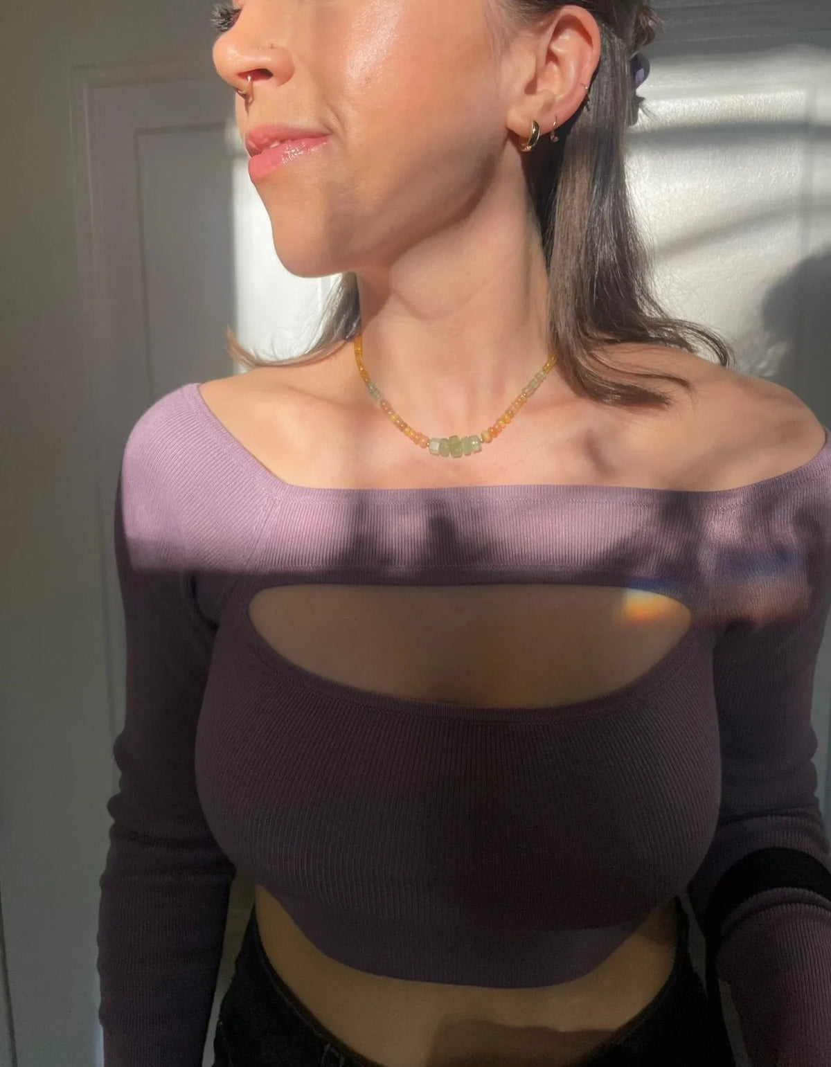 GIGI Necklace Opal Aquamarine Gemstones Citrine Healing Crystals