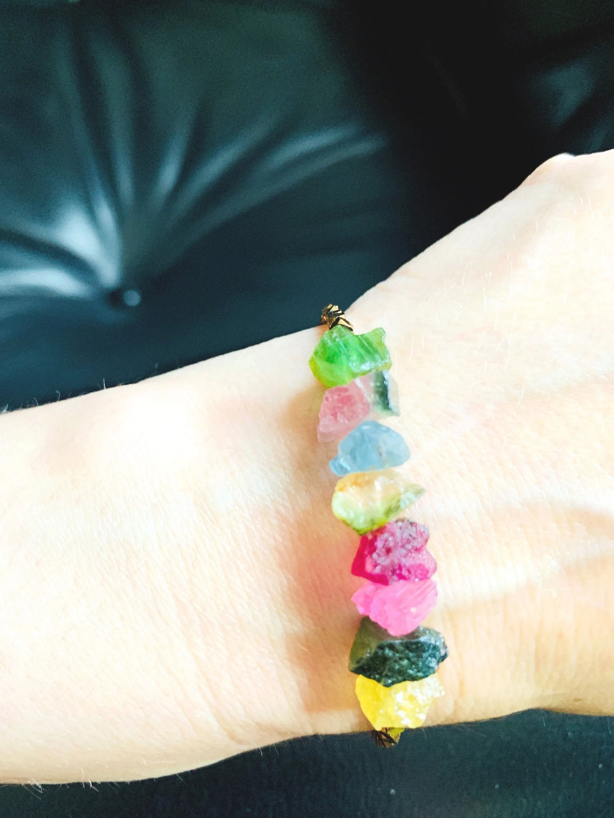 GOGO Tourmaline Bracelet Magical Healing Crystal Jewelry Resort