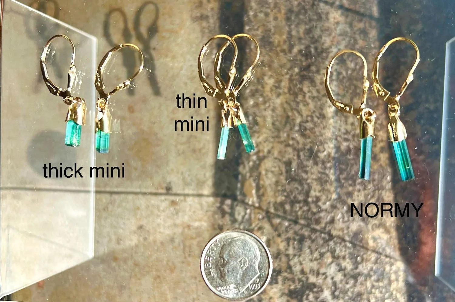 GROVE Earrings on Alison Krauss in NYT Indicolite Tourmaline 14K Gold