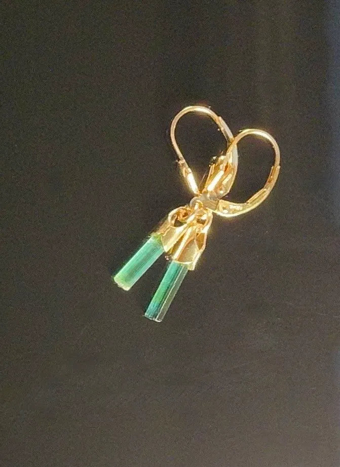 GROVE Earrings on Alison Krauss in NYT Indicolite Tourmaline 14K Gold