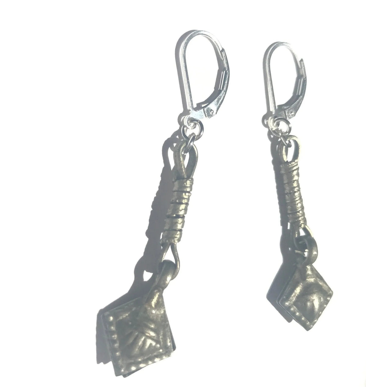 HARP Earrings Bohemian Splurge Rare Kuchi Tribal Repurposed Antiques