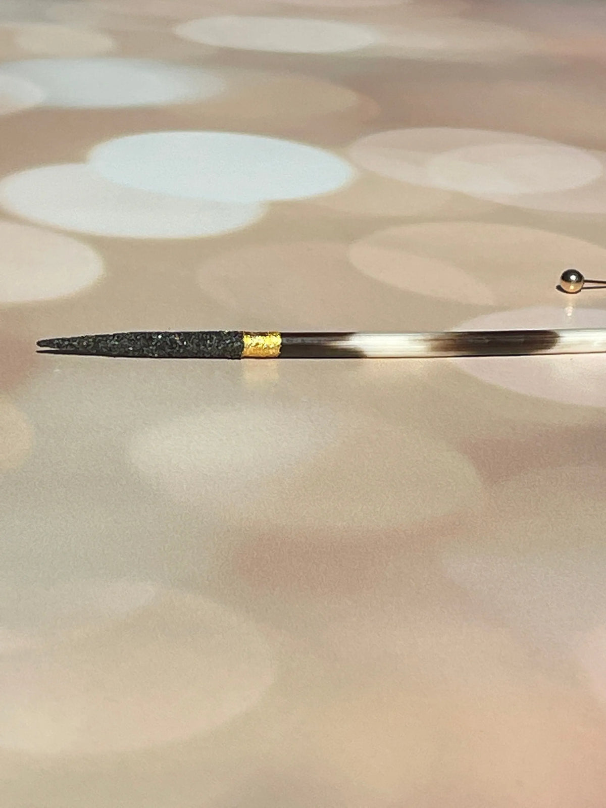 HUNTER Earring Porcupine Quill Black Diamond Dust 24K Gold Leaf