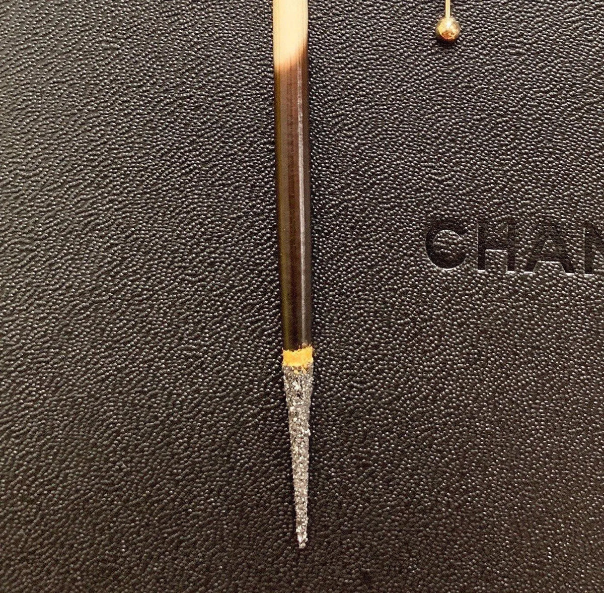 HUNTER Earring Porcupine Quill Black Diamond Dust 24K Gold Leaf