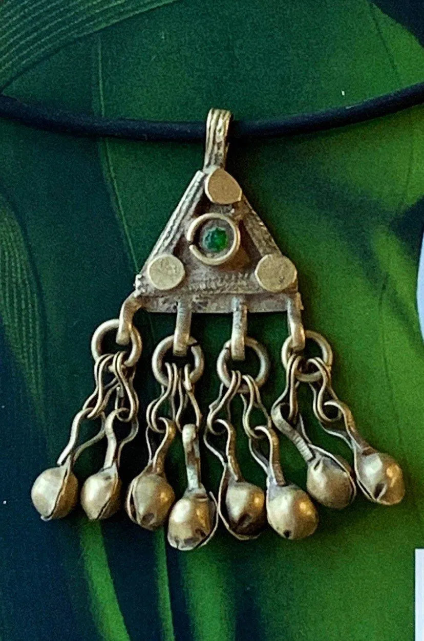 JADE Statement Necklace Antique Pendant Historical Design Boho Style