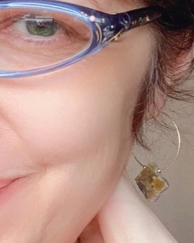 JUDE Gemstone 14K Gold or Sterling Silver Hoops & Beads Resort Gift Spa Minimal Style