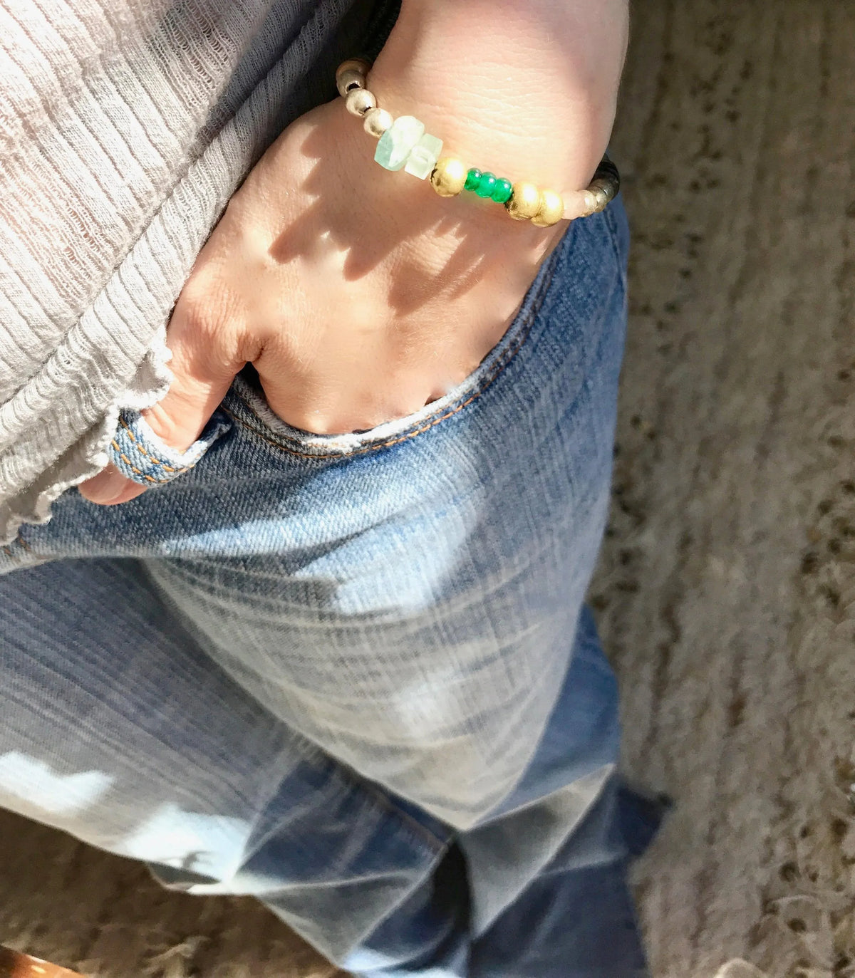 JULES Bracelet Precious Gems Emeralds Turquoise Talisman