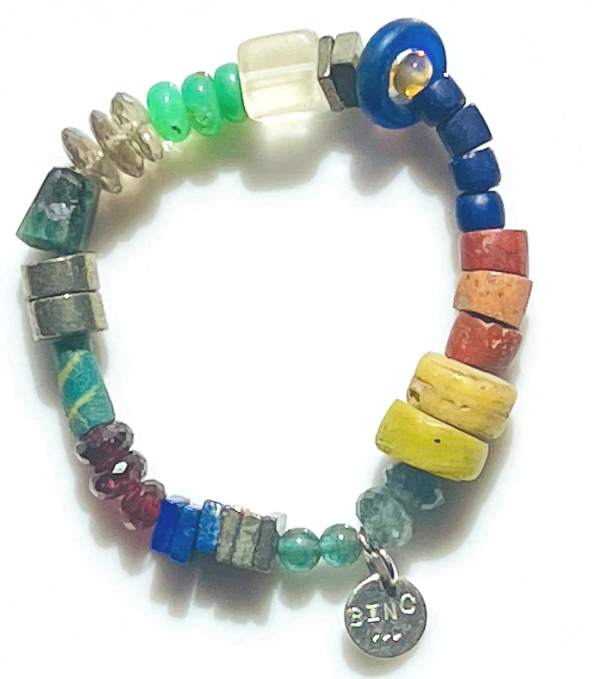 KAHLO Beaded Bracelet Boho Colorful Quality Gems Primitive Elements